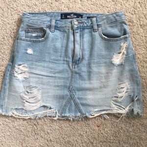 Distressed jean skirt from Hollister
